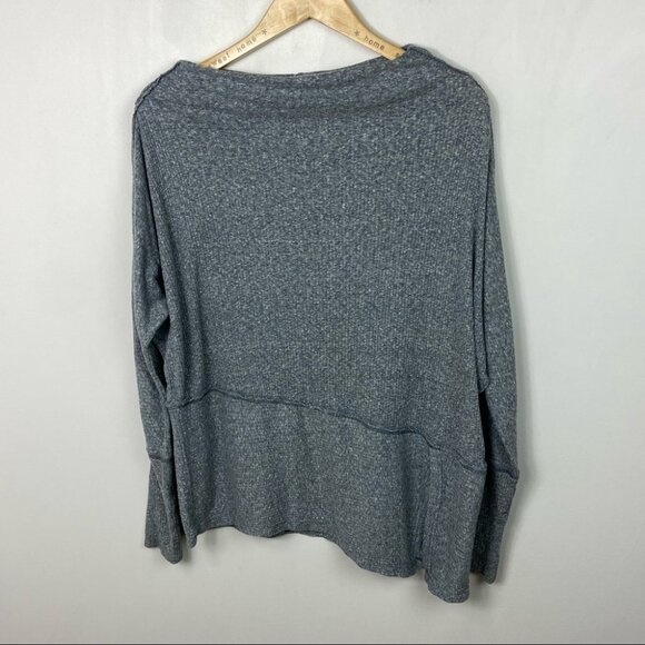 Free People Londontown Thermal Tunic Top Grey Size Small Asymmetric Hem Boho S‎ - Picture 11 of 12